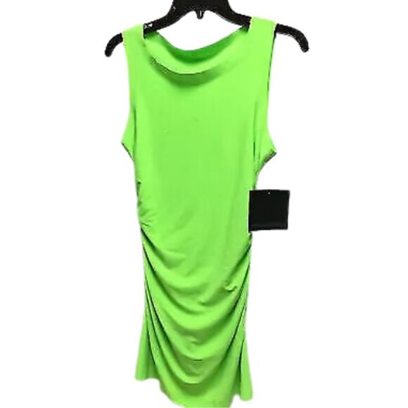 Norma Kamali Sleeveless Pickleball Mini Dress Neon Green NWT Size Small - Picture 5 of 6